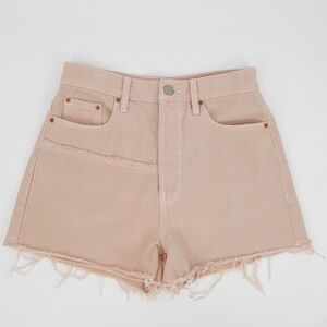 Women’s Pac Sun‎ Ultra High Rise Vintage Shorts Festival Sz 25 Peach Pink Frayed